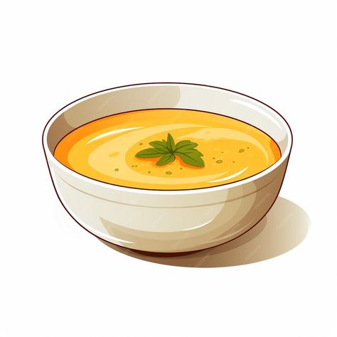 Bowl Of Soup Illustration, Bowl Of Soup Tattoo, Bowl Of Soup Drawing, Food Plate Illustration, Meals Drawing, Meal Drawing, Dishes Illustration, Soup Cartoon, Dish Drawing