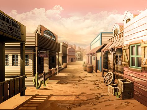 Wild West Buildings Concept Art, Old Western Towns Drawing, Western City Concept Art, Wild West Concept Art Environment, Western Environment Concept Art, Western Town Concept Art, Wild West Town Concept Art, Western Concept Art, Wild West Background