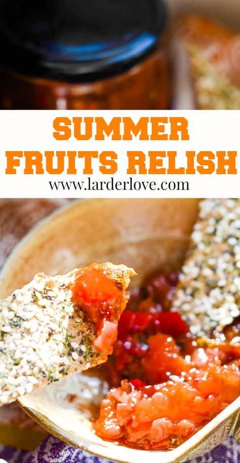 Summer Salsa, Relish Recipes, Fruit Salsa, Peach Recipe, Stone Fruit, Chutney Recipes, Super Easy Recipes, Easy Summer, Peppers And Onions