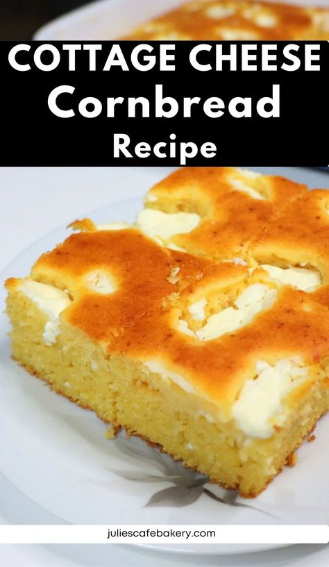 Moist Cornbread with Cottage Cheese and Sour Cream Recipe Recipe For Cornbread, Christmas Party Finger Foods, Cheese Cornbread, Sour Cream Recipe, Best Cornbread Recipe, Christmas Party Snacks, Moist Cornbread, Christmas Appetizer, Homemade Cornbread