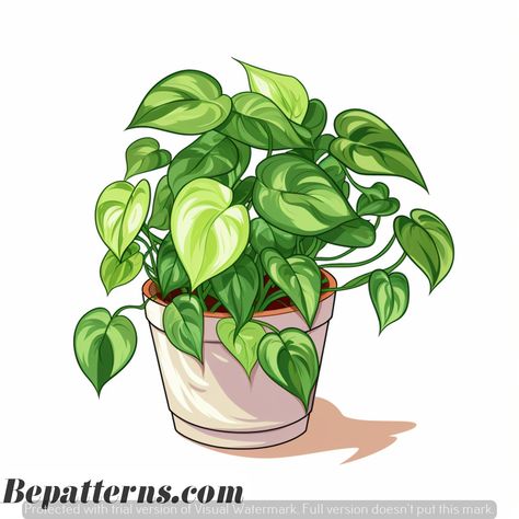 Garden Plants | Garden Decoration | Gardening Design Garden Plants Drawing, Plant Shop Drawing, Plant Pictures Aesthetic, Pothos Plant Drawing, Pothos Illustration, Pothos Drawing, Potted Plant Drawing, House Plant Drawing, Pothos Tattoo