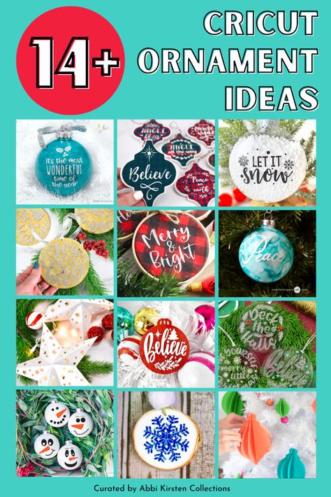 Use your Cricut to create Christmas ornaments that your family and friends will cherish for years to come. Get inspired with these Cricut ornament ideas! Cricut Maker 3 Christmas Ornaments, Ornament Ideas Cricut, Cricut Ornament Ideas, Cricut Ornament, Cricut Ornaments, Vinyl Ornaments, Floating Ornaments, Glitter Ornaments Diy, Christmas Cricut