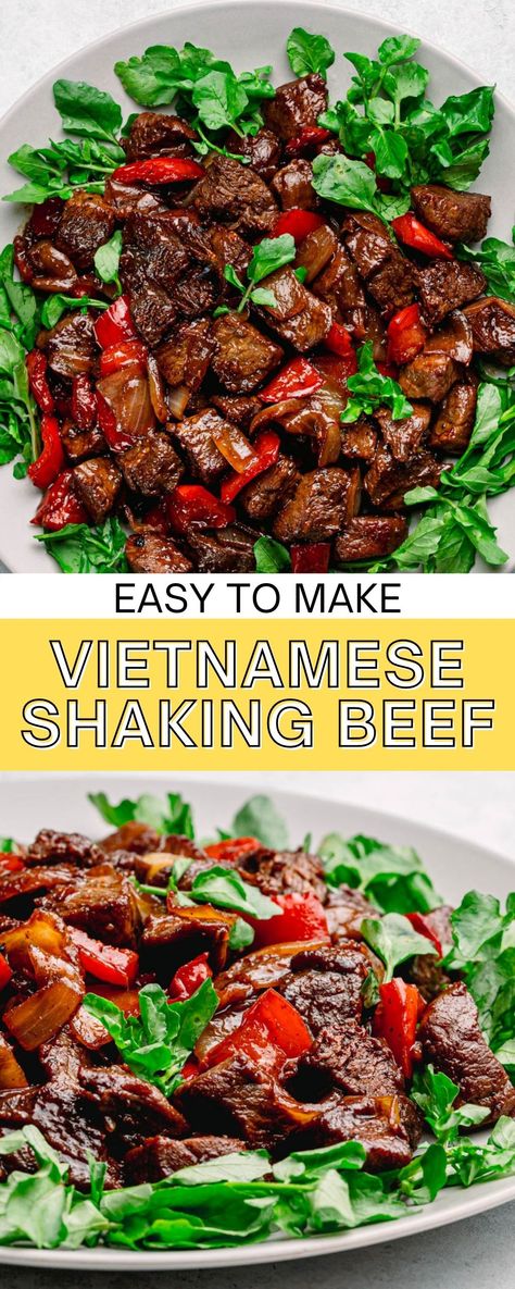 Shaken Beef Vietnamese Recipe, Shaken Beef Recipe, Shaking Beef Bo Luc Lac, Bo Loc Lac Recipe, Vietnamese Shaken Beef Recipe, Vietnamese Bbq Beef, Loc Lac Beef Cambodian, Luc Lac Beef, No Msg Recipes