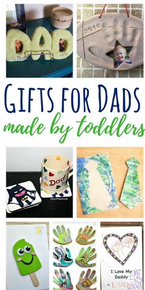 These gifts for Dad made by toddlers are perfect for any occasion. Give one of these to dad for Father's Day, as a birthday gift, or just as an 'I love you' Dad Birthday Craft, Diy Birthday Gifts For Dad, Toddler Presents, Homemade Birthday Gifts, Homemade Fathers Day Gifts, Toddler Birthday Gifts, Diy Gifts For Dad, Homemade Birthday