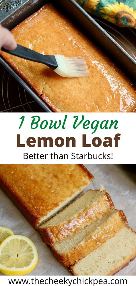 Vegan Lemon Recipes, Vegan Lemon Loaf, Cake Recipe Homemade, Moist Lemon Cake Recipe, Lemon Vegan, Vegan Loaf, Homemade Starbucks, Lemon Loaf Recipe, Starbucks Lemon Loaf