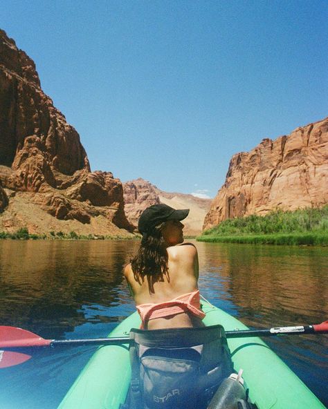 An overnight trip camping and kayaking under Horseshoe Bend ✨💕 #35mmfilmcamera Film Portfolio, Scenery Beach, 35mm Film Photography, Photography 35mm, Travel Journey, Film Photography 35mm, Mountain Scenery, Backpacking Hiking, Film Photos