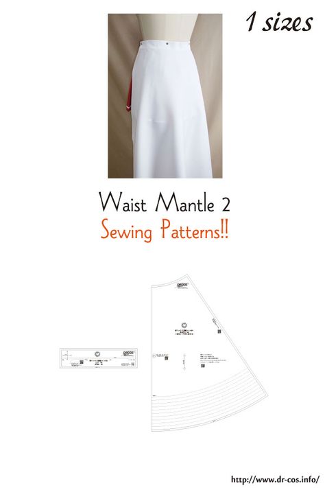 Waist Mantle, Mantle Diy, Skirt Patterns, Japanese Sewing Patterns, Construction Ideas, Japanese Sewing, Clothing Diy, Dress Making Patterns, Skirt Patterns Sewing