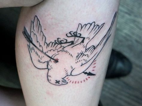 Stephanie Brown Wounded Bird Tattoo, Falling Bird Drawing, Falling Bird Tattoo, Dead Bird Tattoo, Love Birds Tattoo, Lines Tattoo, Red Bird Tattoos, Tiny Bird Tattoos, Viking Bear