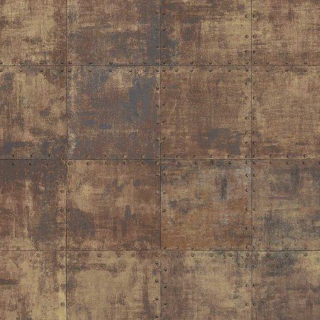 Steel Tile Wallpaper, Gold Men Background, Dramatic Wallpaper, Weathered Steel, Industrial Wallpaper, Steel Tiles, Look Wallpaper, Modern Texture, Tile Wallpaper, Wallpaper Rolls