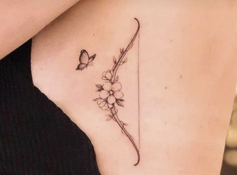 Bow Arrow Tattoos, Boog Tattoo, Arrow Tattoos For Women, Bow Tattoo, Writing Tattoos, Petite Tattoos, Arrow Tattoo, Arrow Tattoos, Bow And Arrow