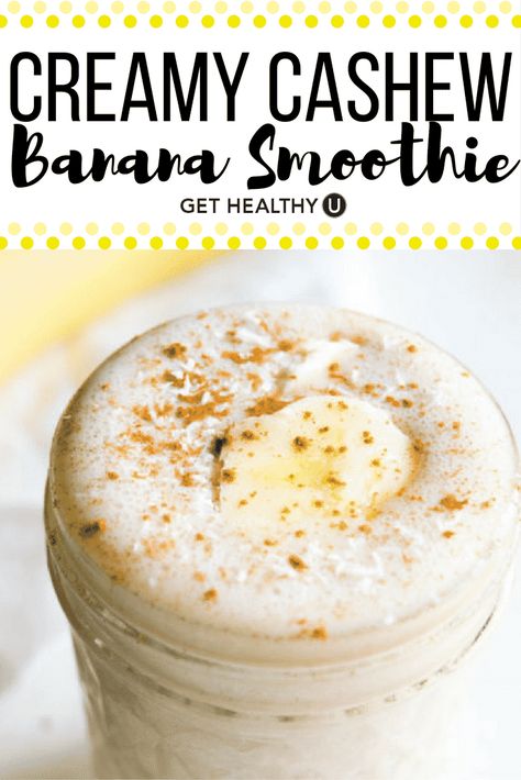 Cashew Milk Smoothie, Banana Pudding Smoothie, Post Workout Smoothie Recipes, Cashew Smoothie, Healthy Protein Shakes, Smoothie Recipes For Kids, Banana Shake, Tummy Yummy, Protein Shake Smoothie