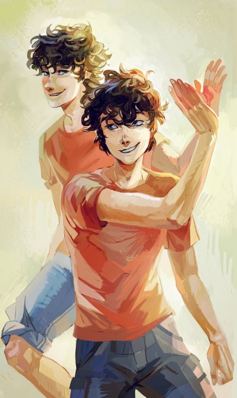 Travis (left) and Connor (right) PJO official art by Vira Connor Stoll, Percy Jackson Fanart, The Kane Chronicles, Rachel Elizabeth Dare, Percy Jackson Annabeth Chase, The Last Olympian, Zio Rick, Hazel Levesque, Rick Riordan Series