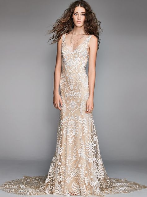 Willowby by Watters Spring 2018 strapless wedding dress with nude underlay Willowby Dresses, Willowby By Watters, Watters Wedding Dress, Watters Bridal, By Watters, Wedding Dress Champagne, Trumpet Wedding Dress, Traditional Wedding Dresses, A Wedding Dress