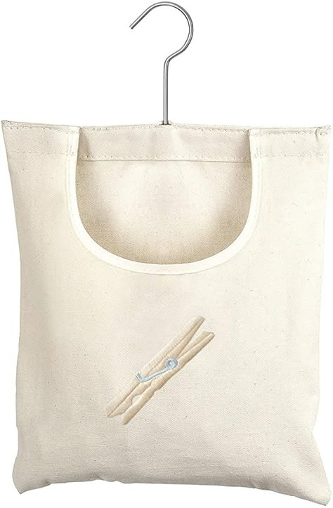 Amazon.com: Whitmor 6462–789 Bolsa para pinzas lienzo : Hogar y Cocina Clothespin Holder, Hanging Laundry Bag, Outdoor Laundry Rooms, Clothespin Bag, Clothes Pegs, Peg Bag, Metal Clothing, Washing Line, Diy Household