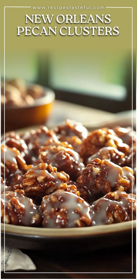 These New Orleans Pecan Clusters are a sweet and buttery treat, combining toasted pecans with a rich caramel-like syrup. With just a few simple ingredients, they capture the deep, nutty flavors of the South and are perfect for any occasion, from casual snacks to festive gatherings. Pecan Clusters Recipe, Pecan Clusters, New Orleans Cooking, Best Party Snacks, Candied Pecans Recipe, Caramel Delights, No Bakes, Pecan Desserts, Boiled Egg Diet