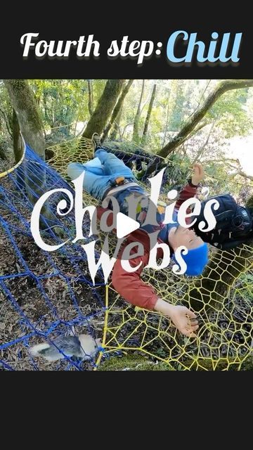 Charlies Webs on Instagram: "Building a web #treenet #spacenet #weave #paracord #net #tree #hammock #treehouse #howto" Paracord Tree Net, Hammock Treehouse, How To Make Trees, Tree Hammock, Diy Hammock, Never Grow Up, Paracord, Tree House, Hammock