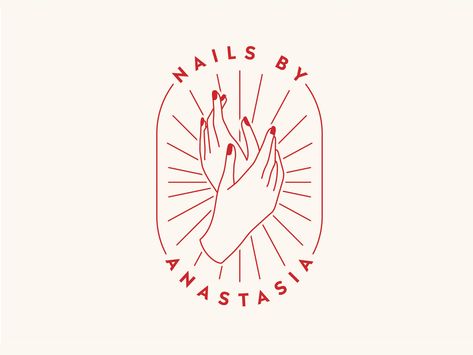 Anastasia nails salon logo by Andreea Bora Anastasia Nails, Nail Logos Ideas, Nail Salon Logo, Delivery Logo, Salon Logo Design, Nail Logo, Nails Salon, Artist Logo, Nail Studio