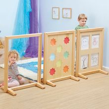 Wooden Activity Screen Room Dividers 3pk Baby Gate Play Area, Kindergarten Tables, Wooden Divider, Room Deviders, Kids Room Divider, Nursery Interior Design, Room Divider Bookcase, Sliding Room Dividers, Daycare Room