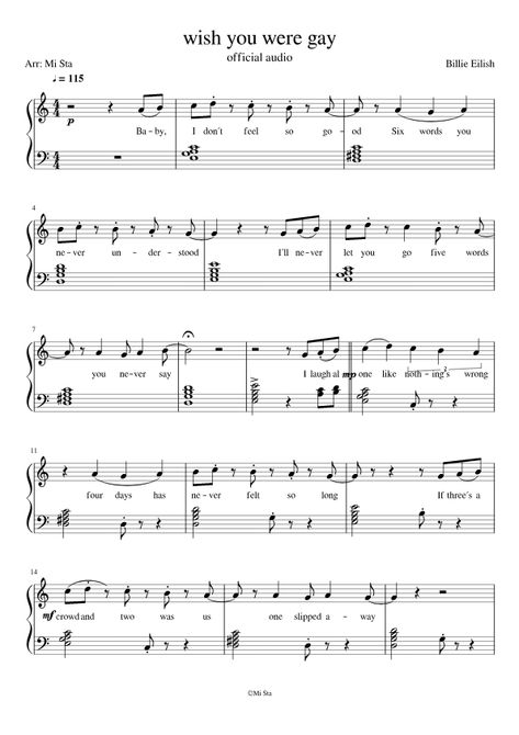 wish you were gay - Billie Eilish - Piano Tutorial Learn Singing, Kids Piano, Download Sheet Music, Violin Sheet, Billie Eillish, Violin Sheet Music, Learn To Play Guitar, Guitar Sheet Music, Piano Tutorial