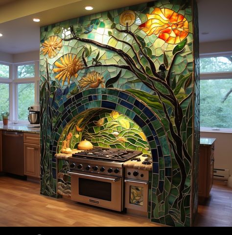 Forest Kitchen, Mosaic Kitchen, Dream House Rooms, Fantasy House, February 1, Dream Apartment, Dream House Interior, Cute Room Decor, Dream Decor