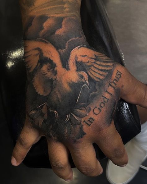 𝘼𝙧𝙩𝙞𝙨𝙩 on Instagram: “🕊 DOVE 🕊 hand shot !! #tattoo #dove #dovetattoo #handtattoo #blackandgreytattoo #art #artist #tattooartist #inlandempire #highdesert…” Dove Hand Tattoo, Tattoo Dove, Black Men Tattoos, Simple Arm Tattoos, Z Tattoo, Dove Tattoo, Men Tattoos, Hand Tattoos For Guys, Arm Tattoos