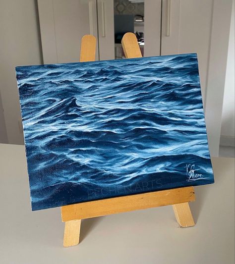 Sea Waves Painting, Sea Painting Acrylic, Ocean Art Painting, Beach Art Painting, Realistic Oil Painting, Simple Canvas Paintings, Wave Painting, Easy Canvas Painting, Sea Inspired