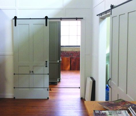 5 things to know before you install that barn door of your dreams | KV - Knape & Vogt Indoor Barn Doors, Barn Door In House, Track Door, Barn Door Installation, White Internal Doors, Solid Wood Interior Door, Aluminium Sliding Doors, Doors Wooden, Inside Barn Doors