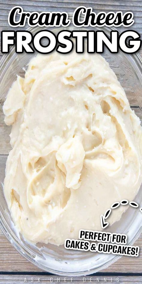 This cream cheese frosting is smooth, delicious, mouthwatering, and perfect to top cakes and cupcakes with! This recipe requires only four ingredients! Check out this amazing cream cheese frosting recipe and find a new favorite frosting that you will use again and again! Carrot Cake Frosting, Homemade Cream Cheese Frosting, Cream Cheese Frosting Easy, Cheese Frosting Recipe, Chocolate Cream Cheese Frosting, Make Cream Cheese, Cream Cheese Frosting Recipe, Delicious Cream, Cakes And Cupcakes