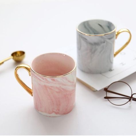 Marble Mugs, Grey Mugs, Gold Handles, Porcelain Mugs, Fine Porcelain, Cute Mugs, Cups And Mugs, Moscow Mule Mugs, Tea Bag