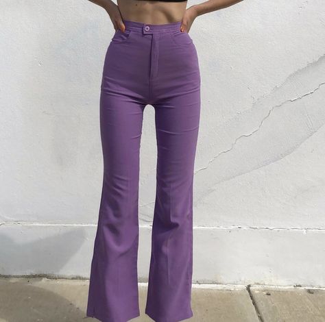 70s Mode, Daphne Blake, Purple Pants, Moda Chic, Diana Ross, Janis Joplin, Kick Flares, Mode Inspo, Mode Vintage