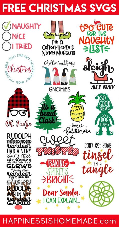 Free Christmas SVGs - Make Christmas shirts, holiday decor, and more with these 16 FREE Christmas SVG Files! This "Dear Santa, I Can Explain..." Christmas SVG and shirt are TOO cute! Mug Svg Ideas, Christmas Decal Ideas, Christmas Sweatshirt Svg, Funny Christmas Svg Files Free, Nightmare Before Christmas Font, Free Svg Images, Christmas Fonts Alphabet, Free Christmas Svg, Gnomies Christmas