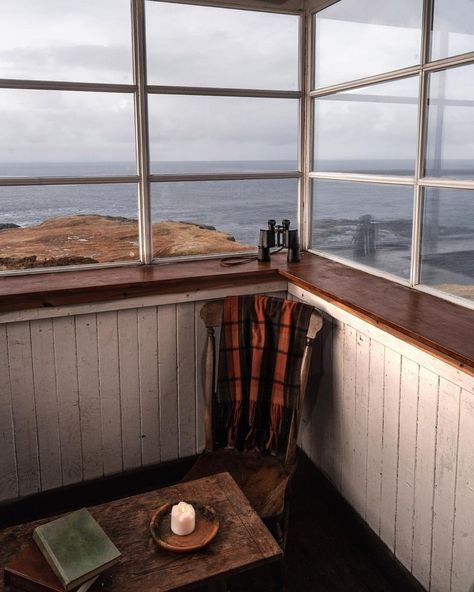 Scottish Cottages, Nautical Aesthetic, Lighthouse Keeper, Cottage By The Sea, Cottage Interior, The End Of The World, Window View, Through The Window, Off The Grid