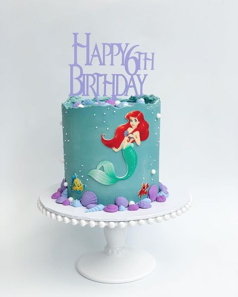 Small Mermaid Cake Birthday, Ariel Cakes, Ariel Mermaid Cake, Little Mermaid Cake Ideas, The Little Mermaid Cake, Ariel The Little Mermaid Cake, Ariel Birthday Cake, Mermaid Cake Ideas, Ariel Bday Cake