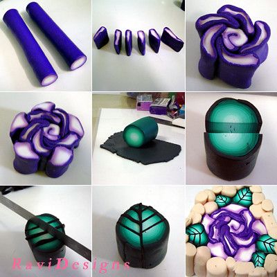 Rose cane - step by step | 9 step to have your own rose cane… | Flickr Step By Step Rose, Polymer Cane, Polymer Clay Cane Tutorial, Clay Cane, Clay Canes, Polymer Clay Jewelry Tutorials, Polymer Clay Cane, Polymer Clay Canes, Polymer Clay Diy