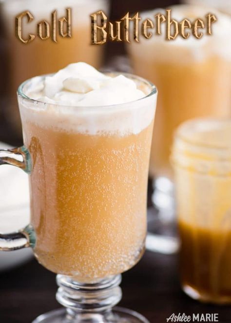 Cold Butterbeer Recipe, Universal Butterbeer Recipe, Butter Beer Recipe, Butterscotch Frosting, Homemade Butterbeer, Butterbeer Ice Cream, Butter Beer Recipe Harry Potter, Butterbeer Fudge, Frozen Butterbeer