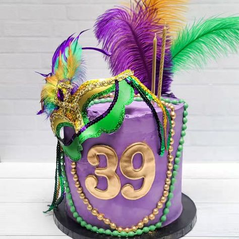 Mardi Gras Cake, 21st Cake, Fondant Cake, Fondant Cakes, Cake Ideas, Mardi Gras, Fondant, Cake, Birthday