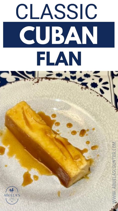 This is the best authentic Cuban flan. Also called flan de leche or flan Cubano is an easy flan recipe that uses condensed milk and evaporated milk. It is different from Mexican flan because it does not use cream cheese. Flan Cubano, Cuban Flan Recipe, Easy Flan Recipe, Cuban Flan, Easy Flan, Creamy Flan, Mexican Flan, Flan Recipe Easy, Cuban Desserts