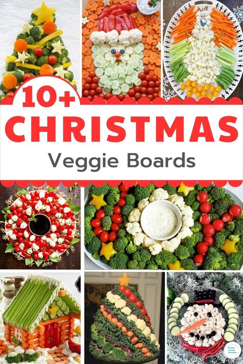 Vegetable Board Christmas, Veggies Christmas Tree, Xmas Tree Veggie Platter, Christmas Fruit Side Dishes, Relish Tray Christmas, Christmas Veggies For Kids, Christmas Appetizers Veggie Tray, Xmas Platters Parties Food, Kids Christmas Veggie Tray