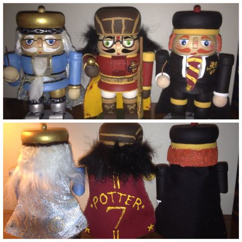 Dumbledore, Harry Potter, & Ron Weasley nutcrackers! Handmade by Sarah Winter Harry Potter Nutcracker, Sarah Winter, Nutcracker Diy, Nutcracker Story, Nutcracker Ideas, Nutcracker Characters, Harry Potter Character, Harry Potter Christmas Tree, Harry Potter Ron Weasley