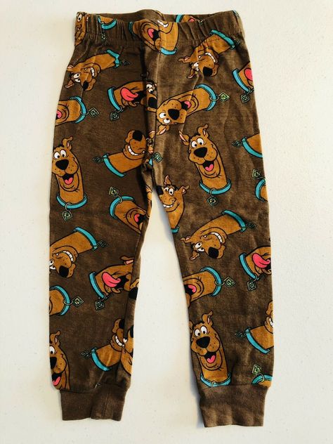 Scooby-Doo Brown Youth 2-Piece Pajama Set Kids Size 4 3 Cartoon Pajama Pants, Fuzzy Pj Pants, Good Guy Doll, Pyjama Trousers, Silly Clothes, Spn Dr, Brown Flannel, Summer Pajama Set, Cotton Pajama Pants