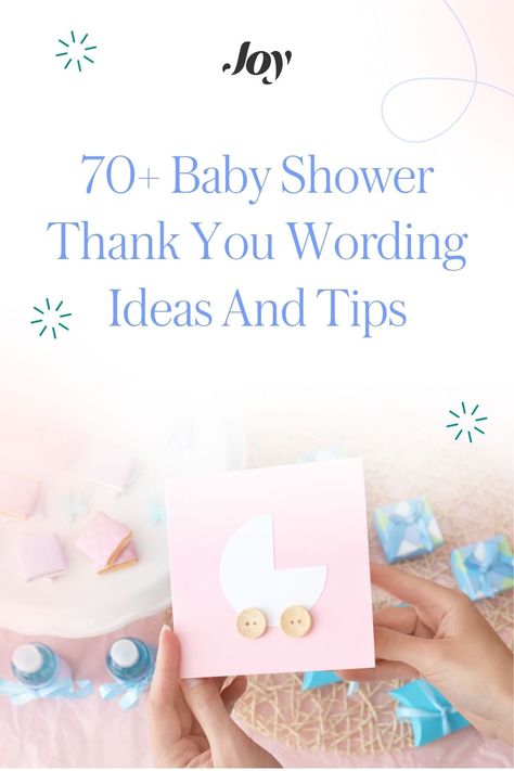 Craft the perfect baby shower thank you notes with our collection of 70 wording ideas and tips! Whether you're looking for heartfelt, humorous, or simple messages, we have you covered. Explore our ideas to express your gratitude to guests and make them feel valued for their presence and gifts. #BabyShower #ThankYouNotes #WordingTips Thank You Notes For Baby Shower Gifts, Thank You Cards For Baby Shower Gifts, Baby Shower Thank You Notes, Baby Shower Thank You Cards Wording, Thank You Card Examples, Baby Shower Giveaways, Baby Shower Notes, Christian Baby Shower, Baby Shower Return Gifts