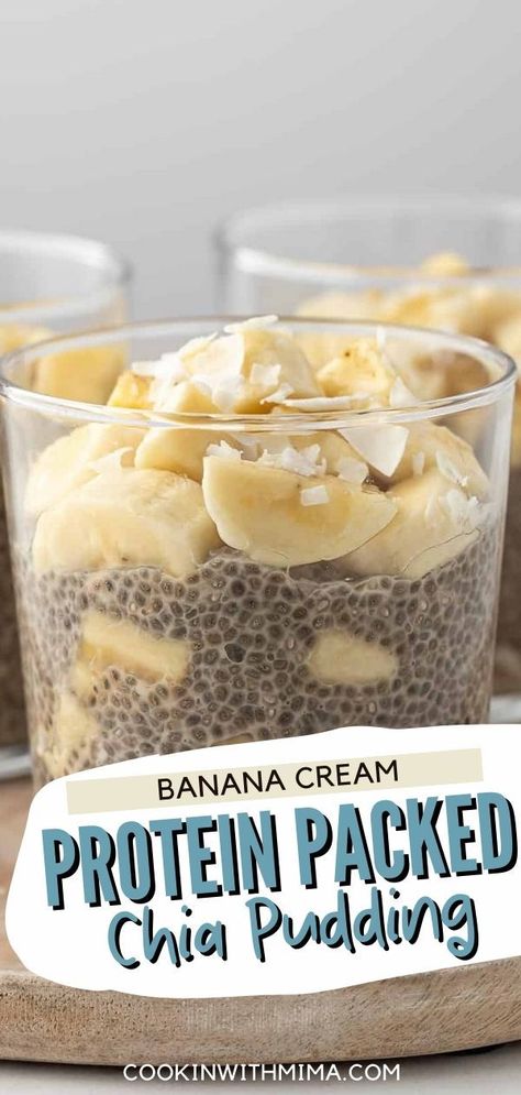 Protein Chia Seed Pudding, Healthy Banana Pudding, Protein Chia Pudding, Banana Chia Seed Pudding, Banana Pudding Pies, Overnight Chia Pudding, Banana Chia Pudding, Banana Pie, Protein Pudding