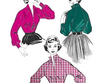 Raglan Blouse, 1950s Patterns, Pattern Grading, 1950s Sewing Patterns, Couture Vintage, Paper Pattern, Sewing Skills, 50s Fashion, Sewing Notions