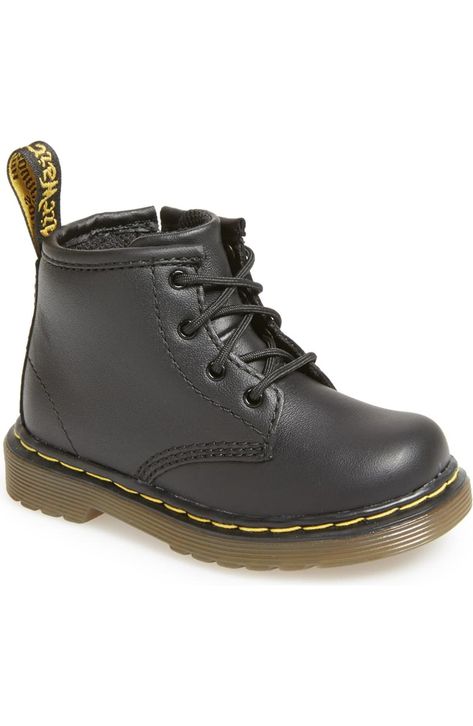 Dr. Martens 'Brooklee' Boot (Baby & Walker) | Nordstrom Baby Doc Martens, Doc Marten Boot, Uncommon Gifts, Baby Walker, Diy Kits Gift, Natural Baby, Trim Color, Doc Martens, Dr. Martens Boots