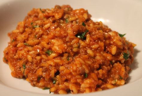 Nigella's Risotto bolognese Risotto Bolognese, Pasta Appetizers, I Make No Apologies, Seafood Pasta Recipes, No Apologies, Mince Recipes, Risotto Recipes, Rice Dishes, Recipe Collection