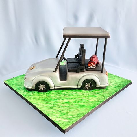 Golf cart cake Golf Cart Cake, Sport Cakes, Golf Cart, Golf Carts, Toy Car, Golf, Cake