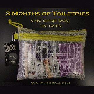 3 Months of Toiletries, One Small Bag, NO REFILLS Carry-On : 6 Steps - Instructables Carry On Toiletries, Med Kit, Menstrual Products, 1000 Lifehacks, Carryon Bag, Checked Luggage, Suitcase Packing, Missions Trip, Anniversary Trips