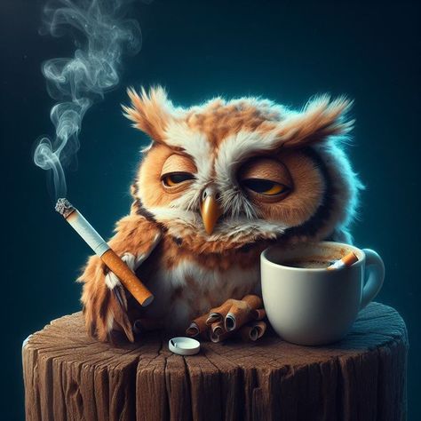 Cute Owls Wallpaper, Owl Wallpaper, Coffee Wallpaper, Improve Energy, Owl Pictures, Cute Animals Images, Owl Art, Bird Illustration, Cute Owl