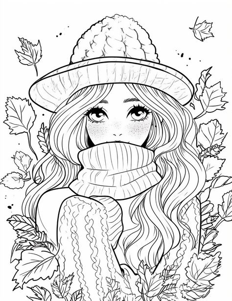 Pretty Coloring Pages For Adults, Free Coloring Books, Books For Girls, Coloring Pages For Teenagers, Coloring Books For Kids, Manga Coloring Book, Witch Coloring Pages, Doodle Art Flowers, Coloring Books For Adults