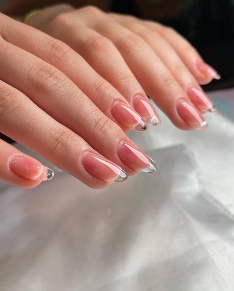 Clear Polish Nails, Clear French Tip, Battle Field, Hello Nails, Hippie Nails, Nails Now, Casual Nails, Blush Nails, Pretty Gel Nails